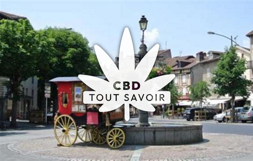 Village à Maurs avec feuille Cannabis CBD