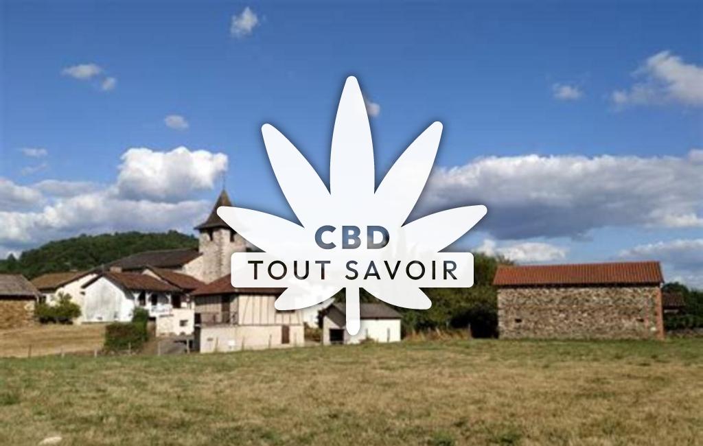 Village à Saint-Etienne-de-Maurs avec feuille Cannabis CBD