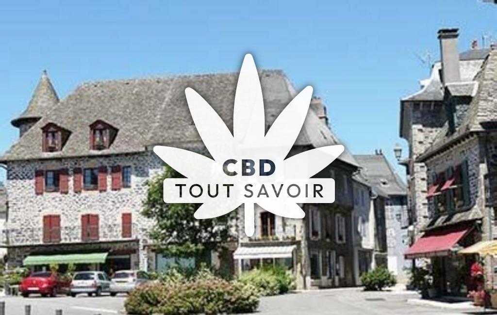 Village à Pleaux avec feuille Cannabis CBD