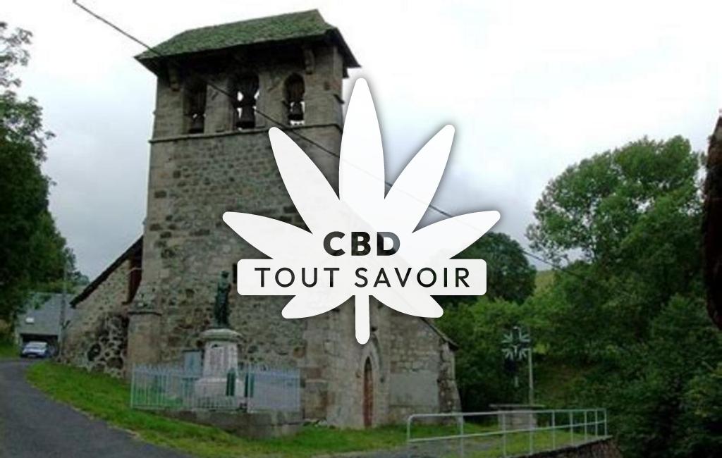Village à Saint-Clement avec feuille Cannabis CBD