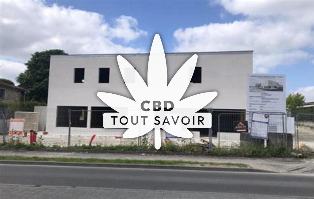 Village à Chateaubernard avec feuille Cannabis CBD