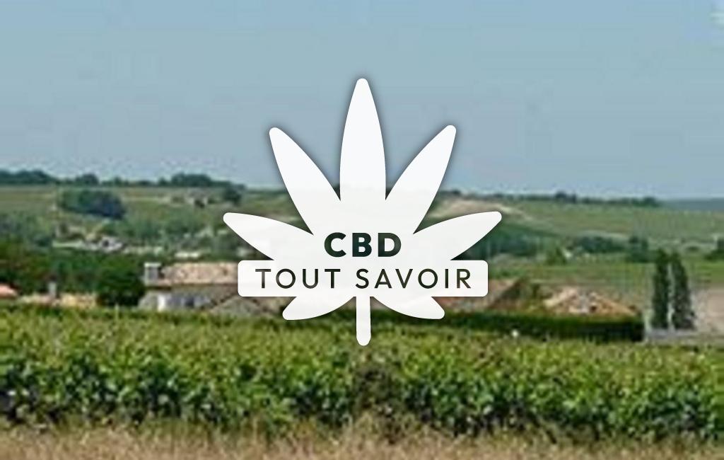 Village à Birac avec feuille Cannabis CBD