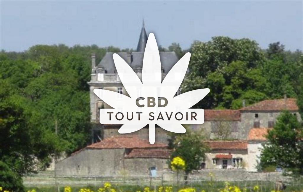 Village à Barbezieres avec feuille Cannabis CBD