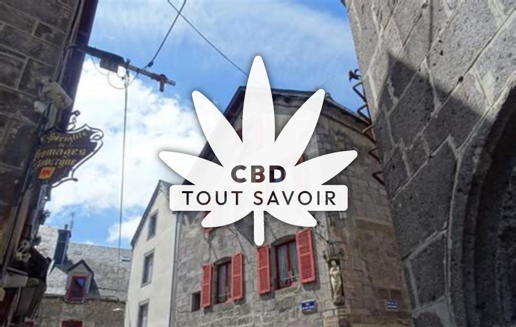 Village à Besse avec feuille Cannabis CBD
