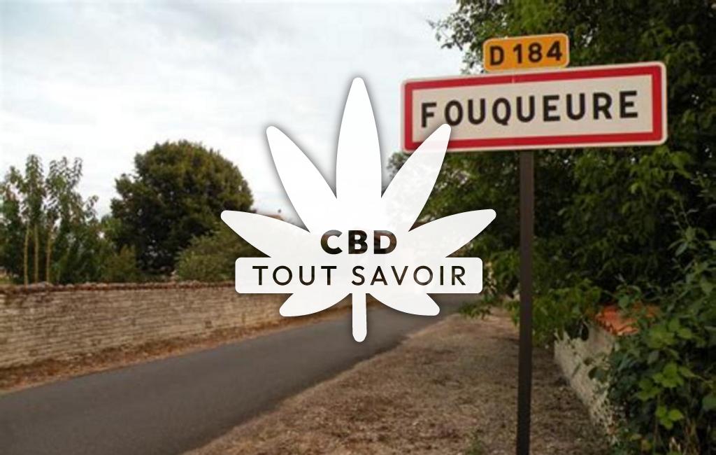 Village à Fouqueure avec feuille Cannabis CBD