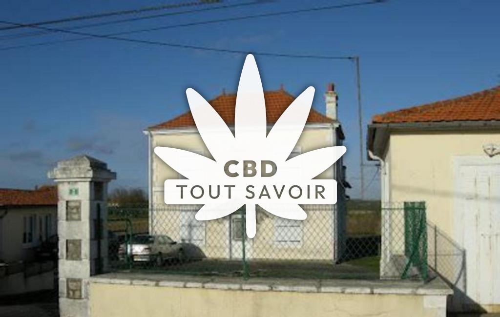 Village à Lupsault avec feuille Cannabis CBD