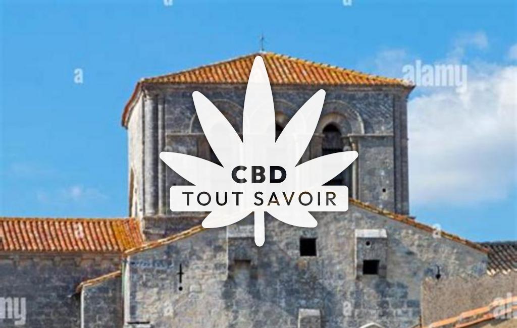 Village à Marcillac-Lanville avec feuille Cannabis CBD