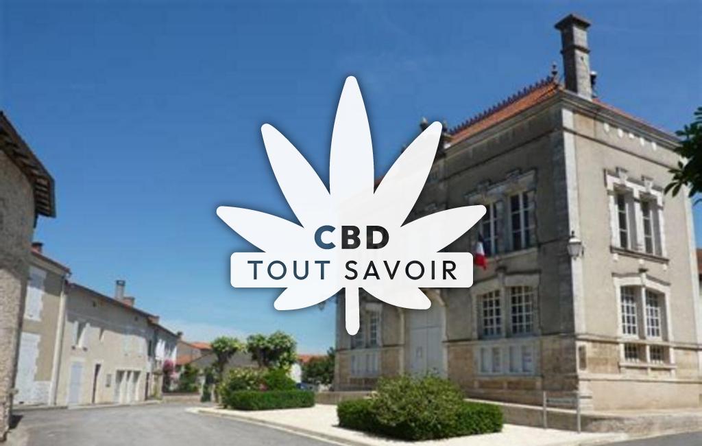 Village à Tusson avec feuille Cannabis CBD