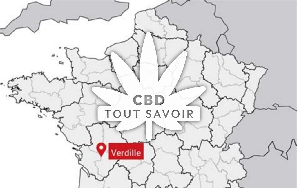 Village à Verdille avec feuille Cannabis CBD