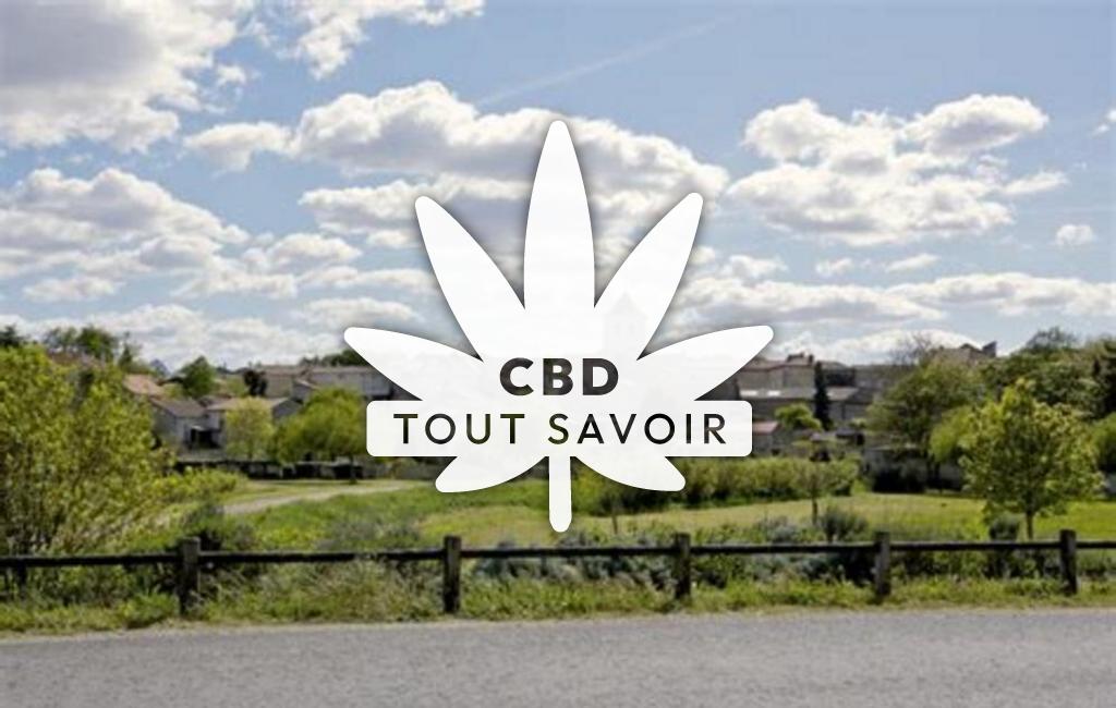 Village à Rouillac avec feuille Cannabis CBD