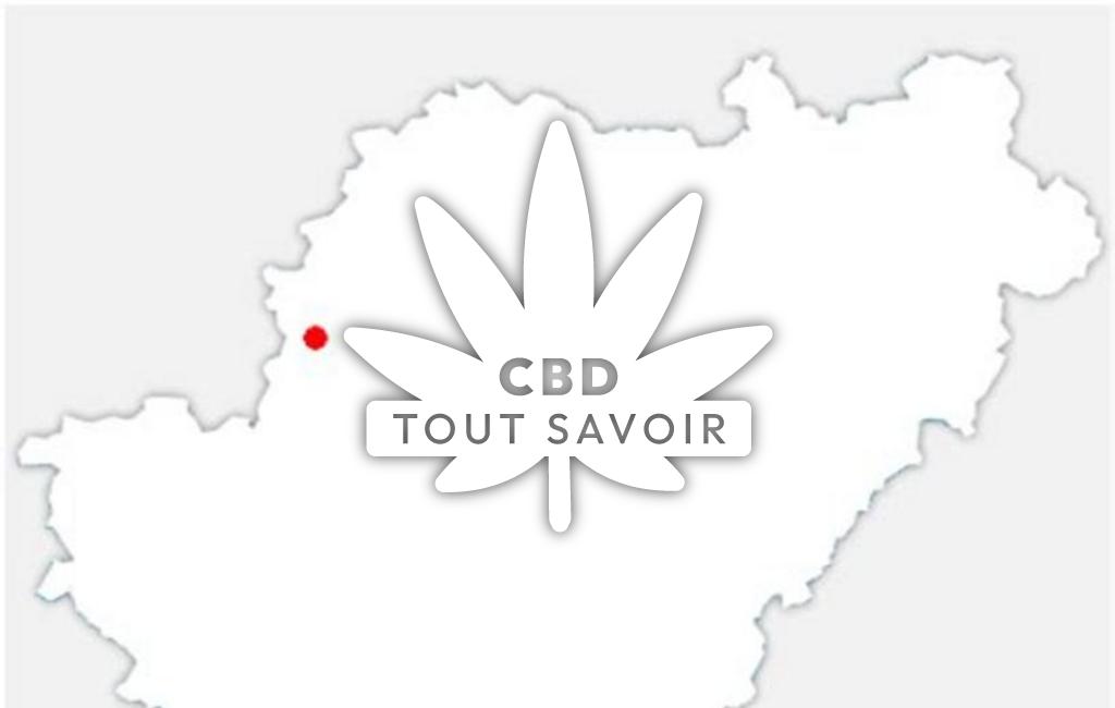 Village à Val-D'Auge avec feuille Cannabis CBD