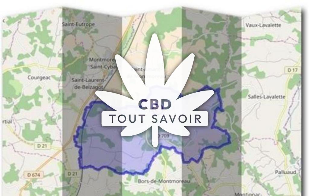 Village à Juignac avec feuille Cannabis CBD