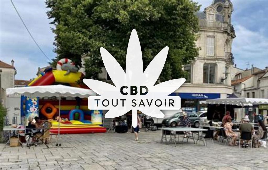 Village à Saint-Martial avec feuille Cannabis CBD