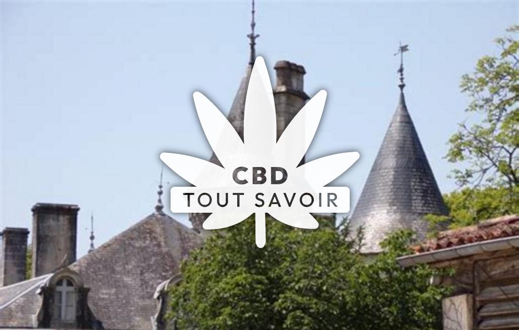 Village à Fleurac avec feuille Cannabis CBD