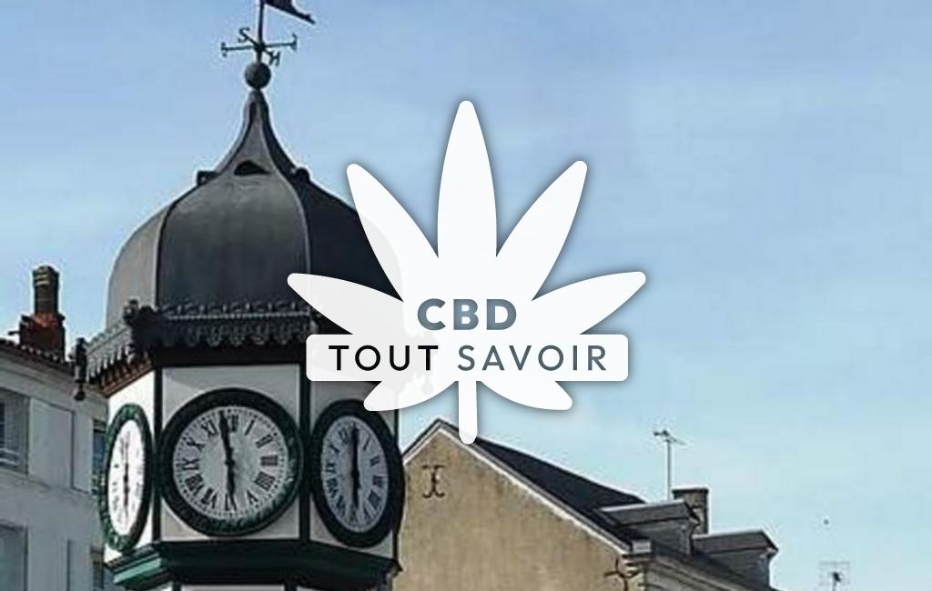 Village à Jarnac avec feuille Cannabis CBD