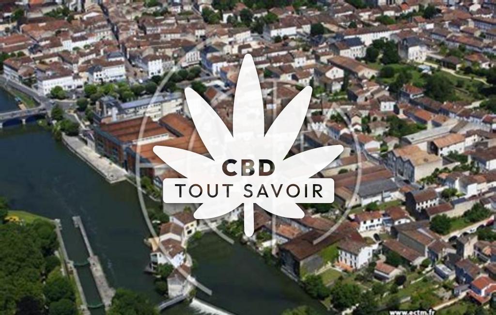 Village à Reparsac avec feuille Cannabis CBD