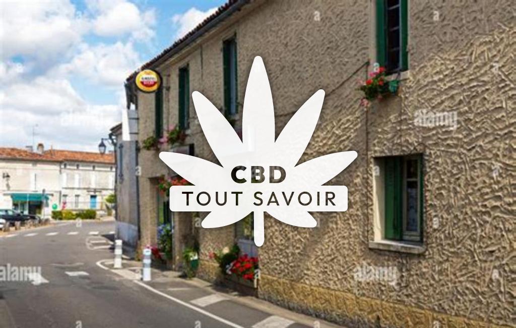 Village à Sigogne avec feuille Cannabis CBD