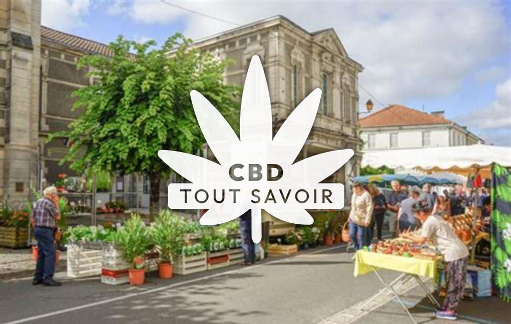 Village à Chalais avec feuille Cannabis CBD