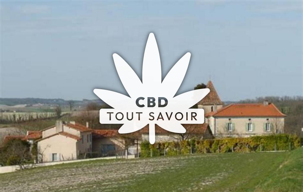 Village à Orival avec feuille Cannabis CBD