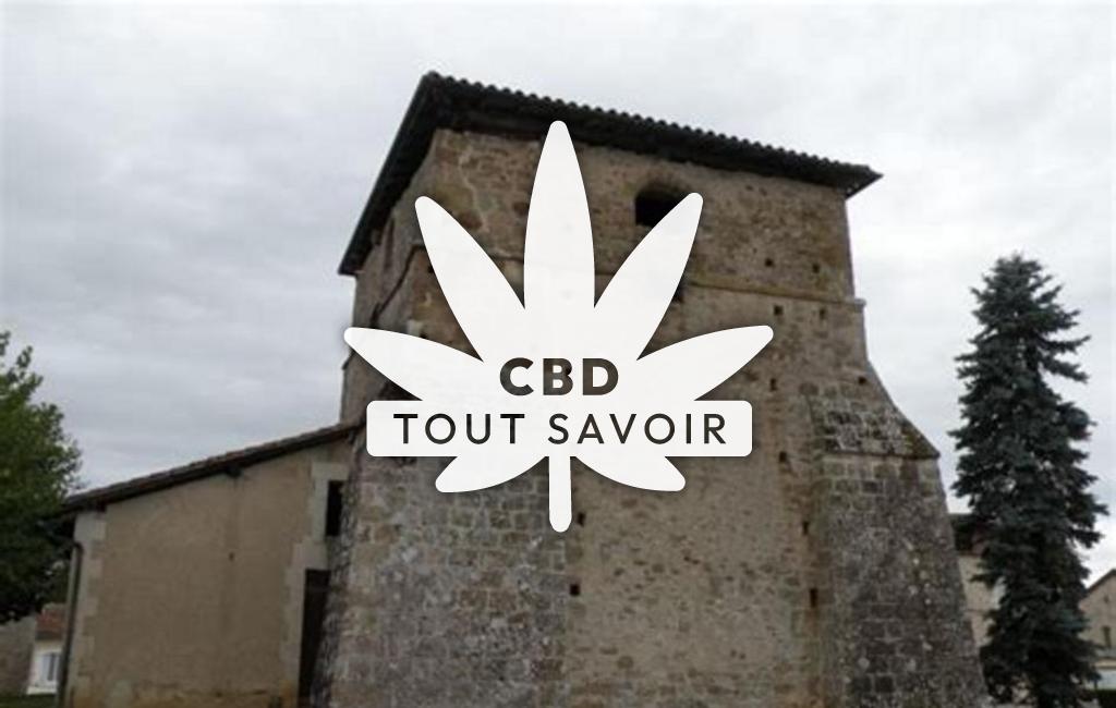 Village à Rouzede avec feuille Cannabis CBD