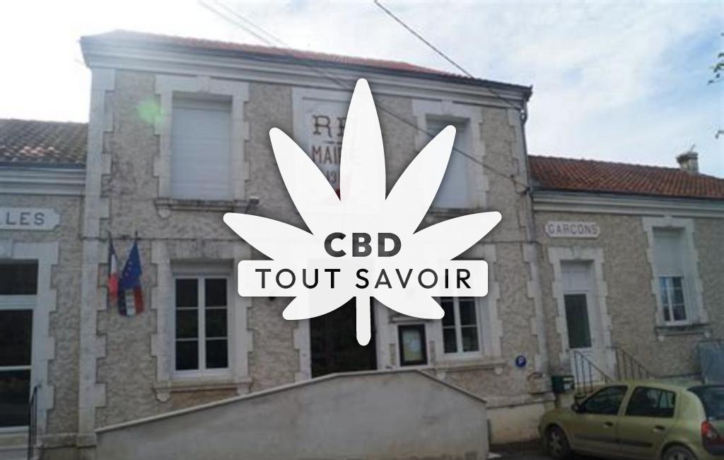 Village à Fontenille avec feuille Cannabis CBD
