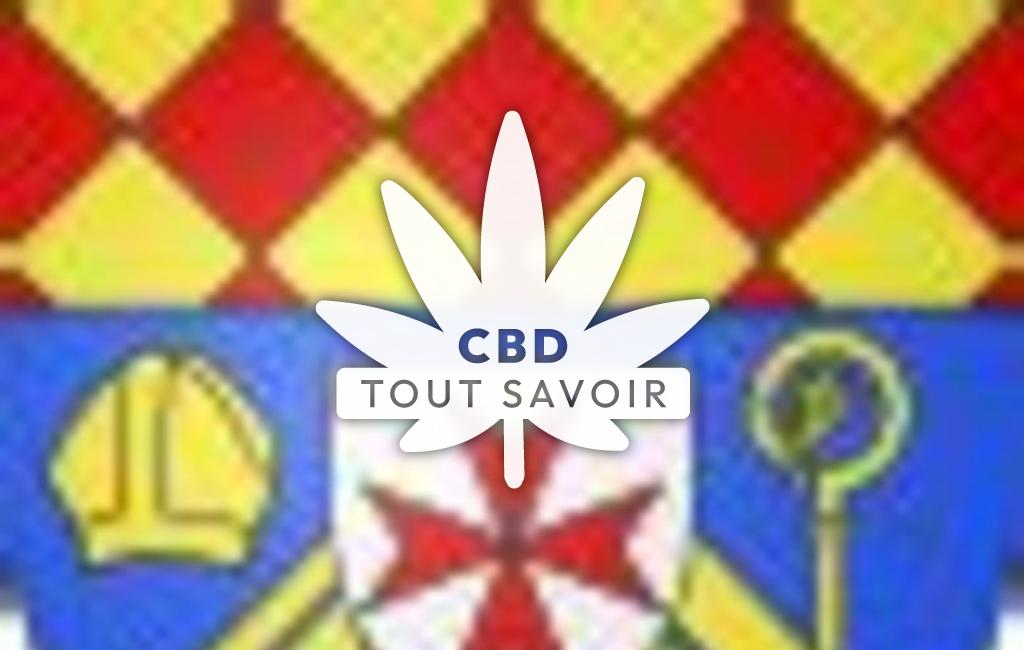 Village à Maine-de-Boixe avec feuille Cannabis CBD