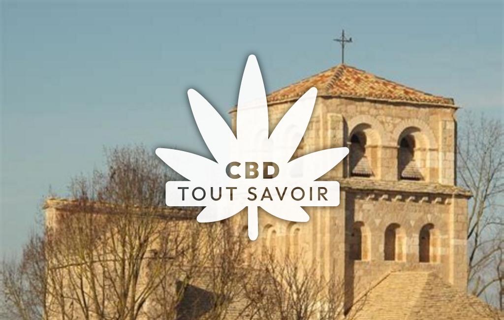 Village à Nanclars avec feuille Cannabis CBD