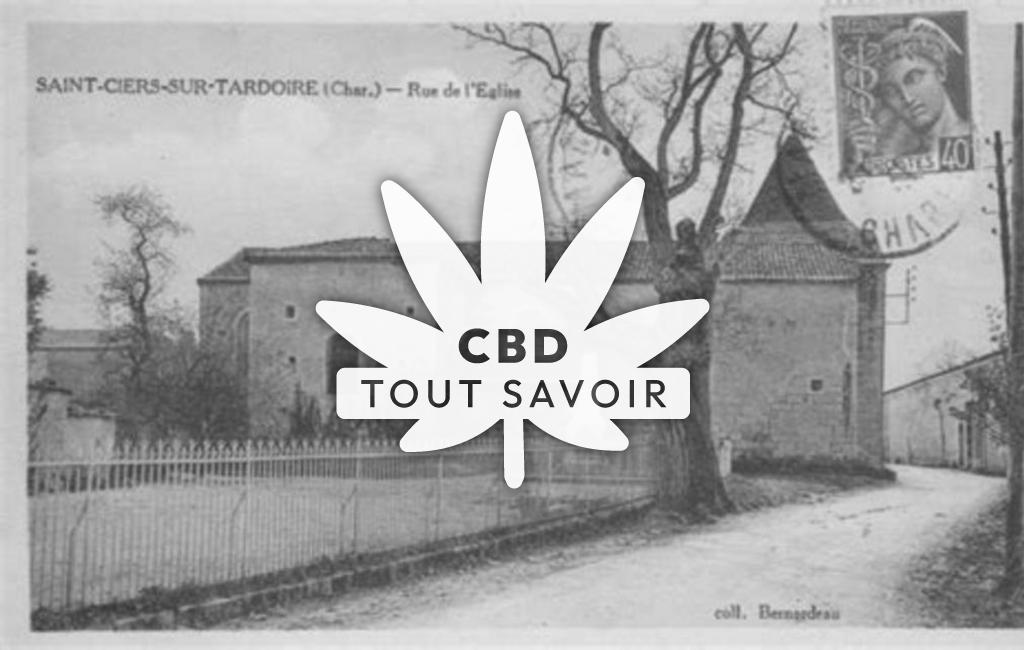 Village à Saint-Ciers-sur-Bonnieure avec feuille Cannabis CBD