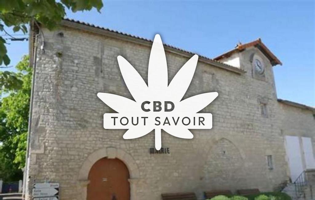 Village à Villognon avec feuille Cannabis CBD