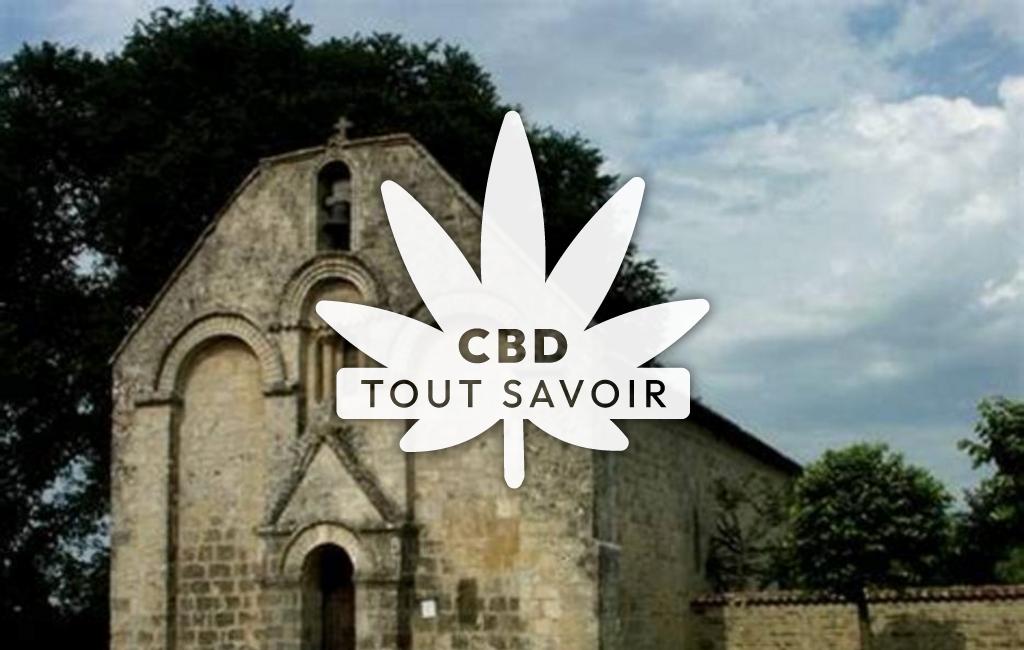 Village à La-Magdeleine avec feuille Cannabis CBD