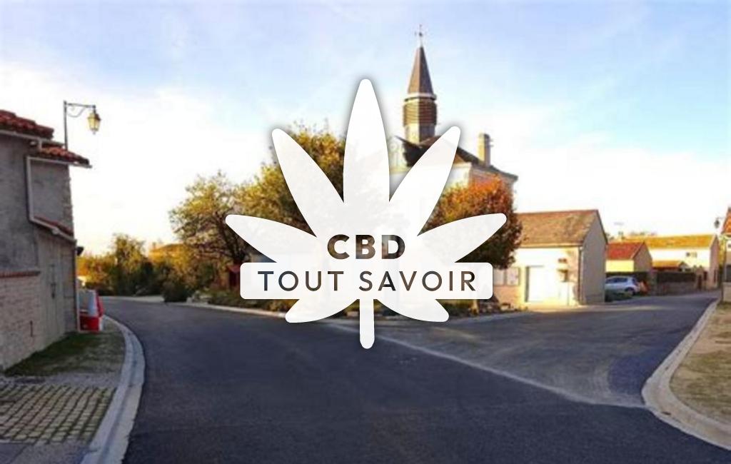 Village à Raix avec feuille Cannabis CBD