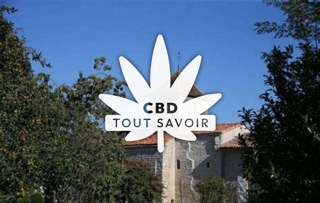 Village à Villiers-le-Roux avec feuille Cannabis CBD