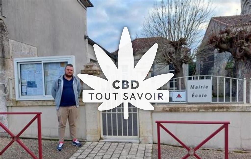 Village à Becheresse avec feuille Cannabis CBD
