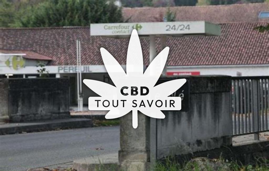 Village à Val-des-Vignes avec feuille Cannabis CBD