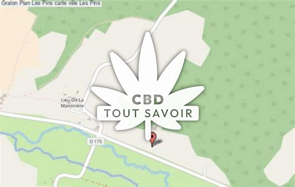Village à Les-Pins avec feuille Cannabis CBD
