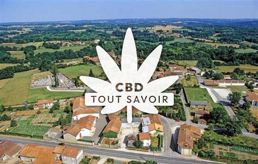 Village à Suaux avec feuille Cannabis CBD