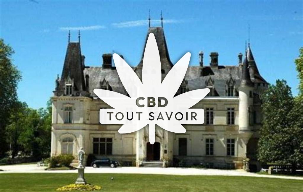 Village à Nieuil avec feuille Cannabis CBD