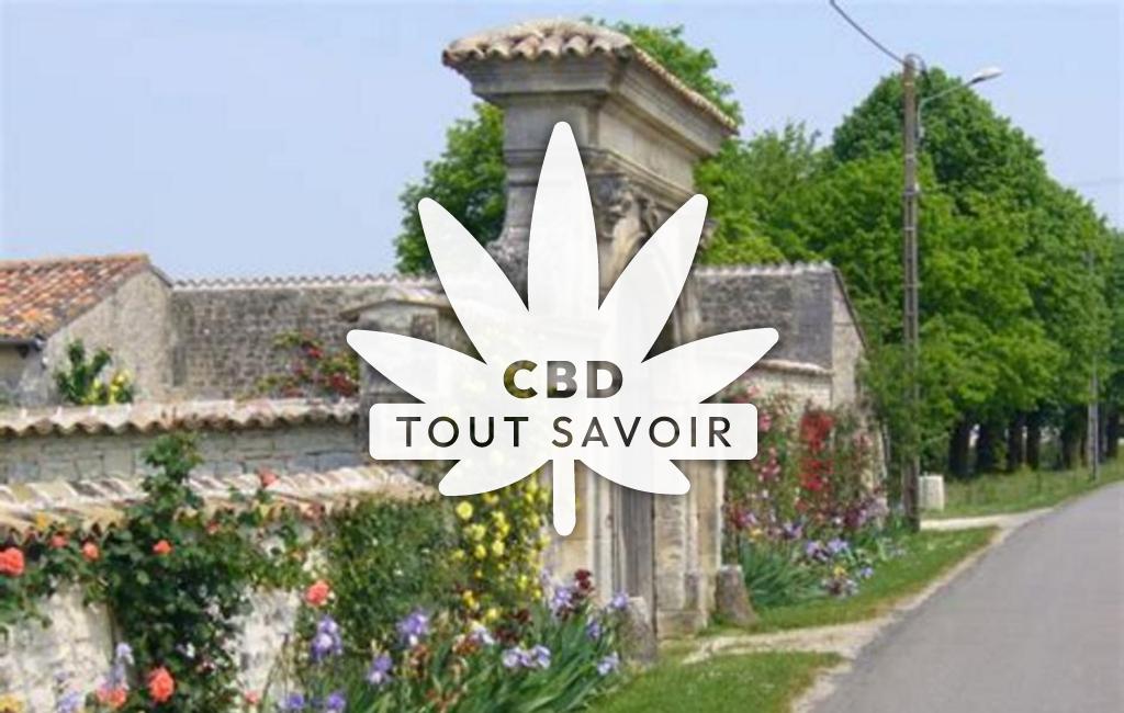 Village à Moulidars avec feuille Cannabis CBD