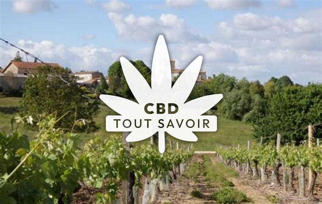 Village à Saint-Saturnin avec feuille Cannabis CBD