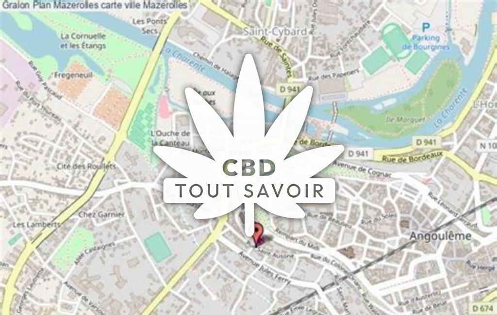 Village à Mazerolles avec feuille Cannabis CBD