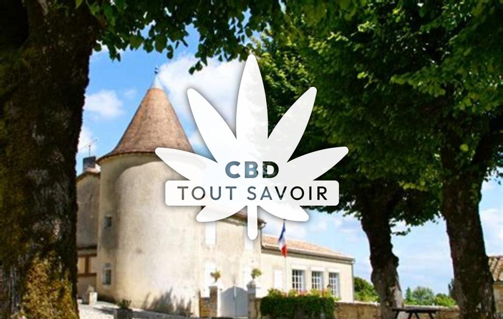 Village à Edon avec feuille Cannabis CBD