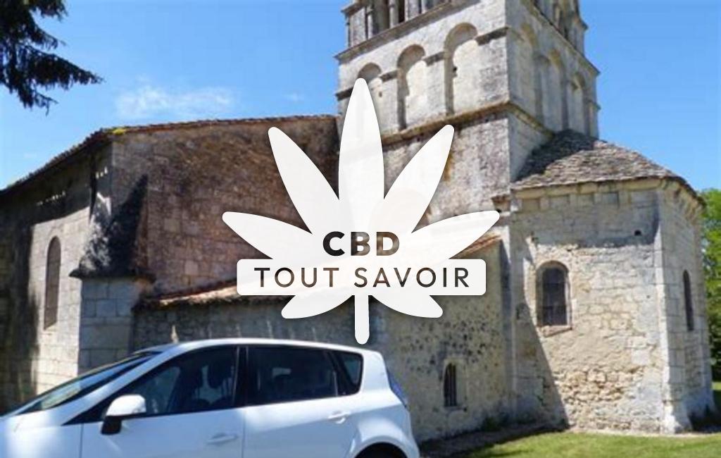 Village à Gardes-le-Pontaroux avec feuille Cannabis CBD