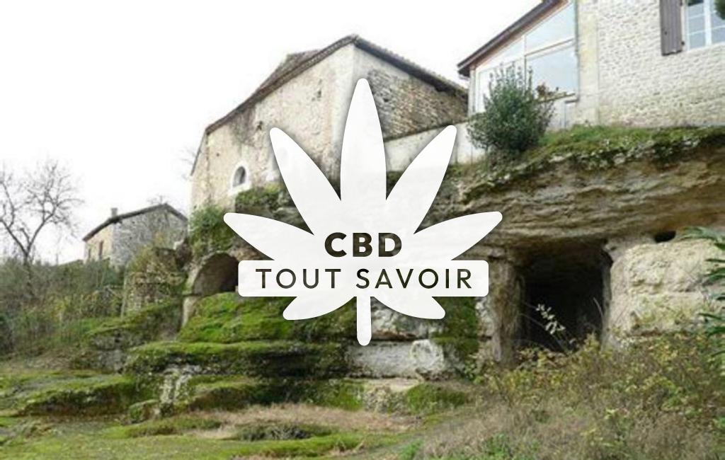 Village à Gurat avec feuille Cannabis CBD