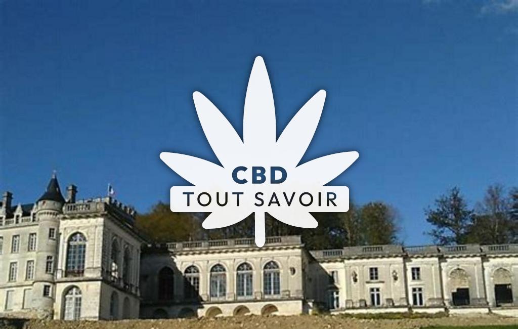 Village à Magnac-Lavalette-Villars avec feuille Cannabis CBD