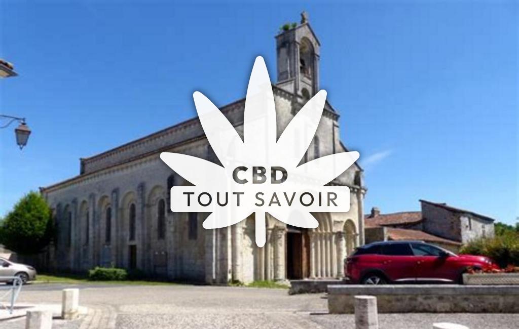 Village à Ronsenac avec feuille Cannabis CBD