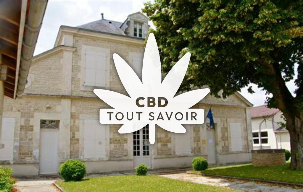 Village à Vouharte avec feuille Cannabis CBD