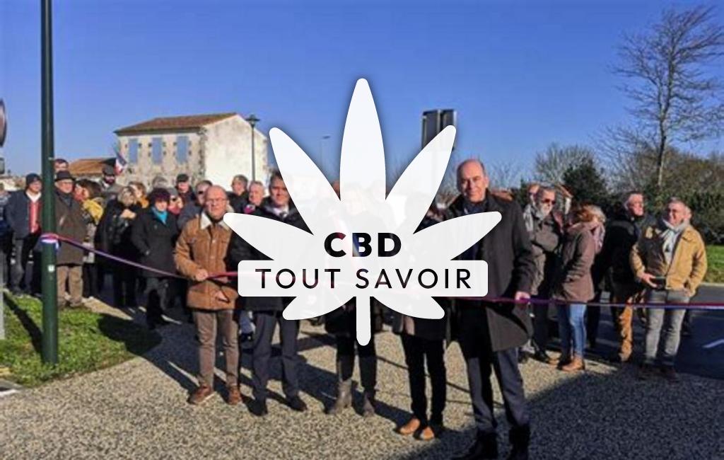 Village à Saint-Coutant avec feuille Cannabis CBD