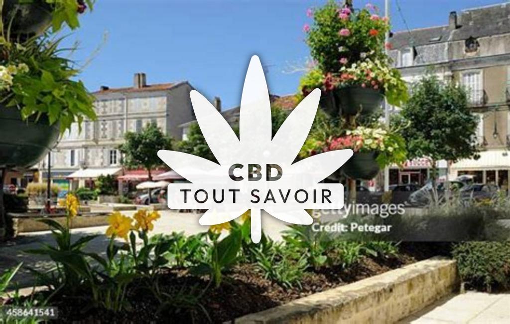 Village à Vieux-Ruffec avec feuille Cannabis CBD