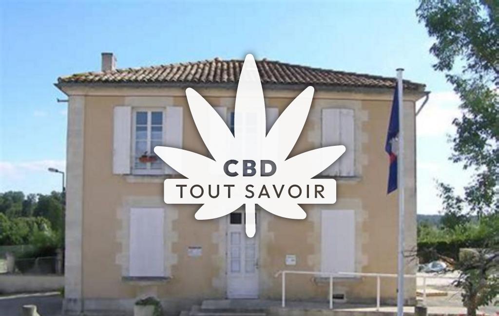 Village à Chantillac avec feuille Cannabis CBD