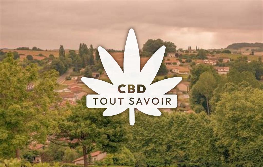 Village à Condeon avec feuille Cannabis CBD